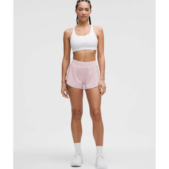 (XS) Lululemon Fast and Free High-Rise Classic-Fit Split Short 3" Pink Haze - Picture 3 of 8
